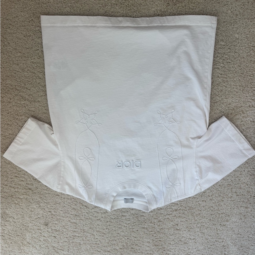 Dior Ivory Embroidered Tee